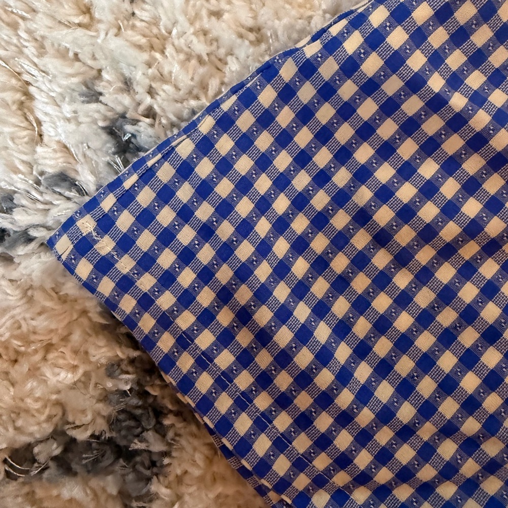 FRNCH Blue Gingham Women's Shorts Set - Picture 4 of 4